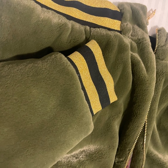 Fur jacket army green red inside. Get me fly - Picture 3 of 6